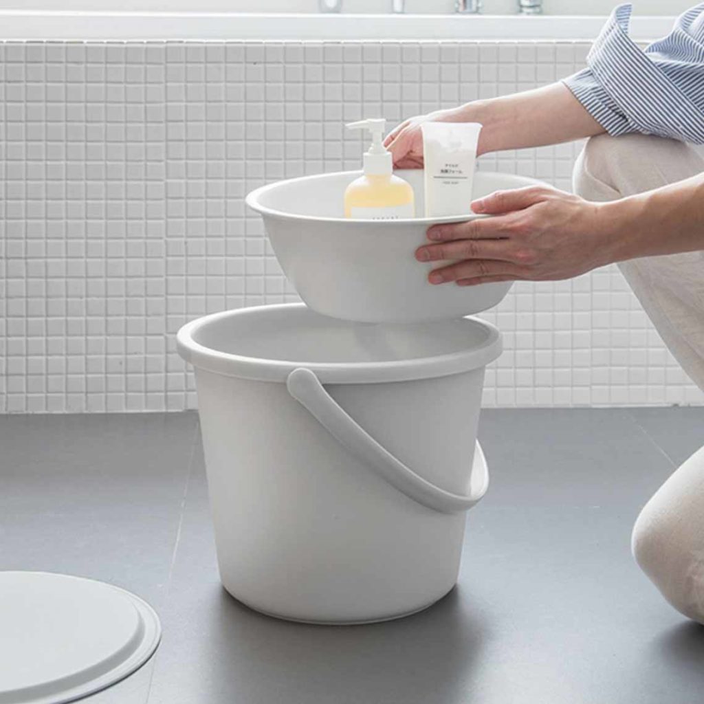 Minimalist Pail & Bucket (3pc Set) Wash Basin Laundry Cleaning Bathroom Style Degree Sg Singapore