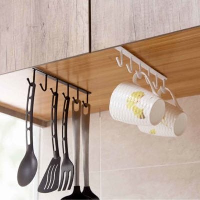Rustic Under Cabinet Hanging Organizer Holder Cup Cooking Utensil Accessories Kitchen Style Degree Sg Singapore