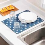 Lively Absorbent Kitchen Drying Mat Coral Fleece Mats Cloth Linen Style Degree Sg Singapore
