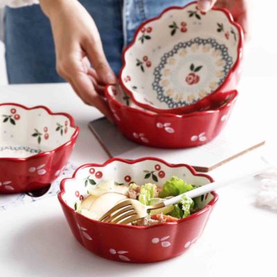 Vintage Cherry Mini Salad & Fruit Bowl Dinnerware Dining Tableware Style Degree Sg Singapore