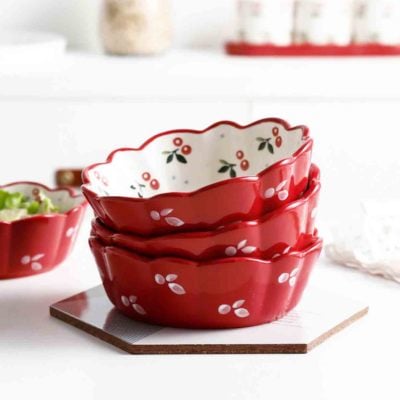 Vintage Cherry Mini Salad & Fruit Bowl Dinnerware Dining Tableware Style Degree Sg Singapore