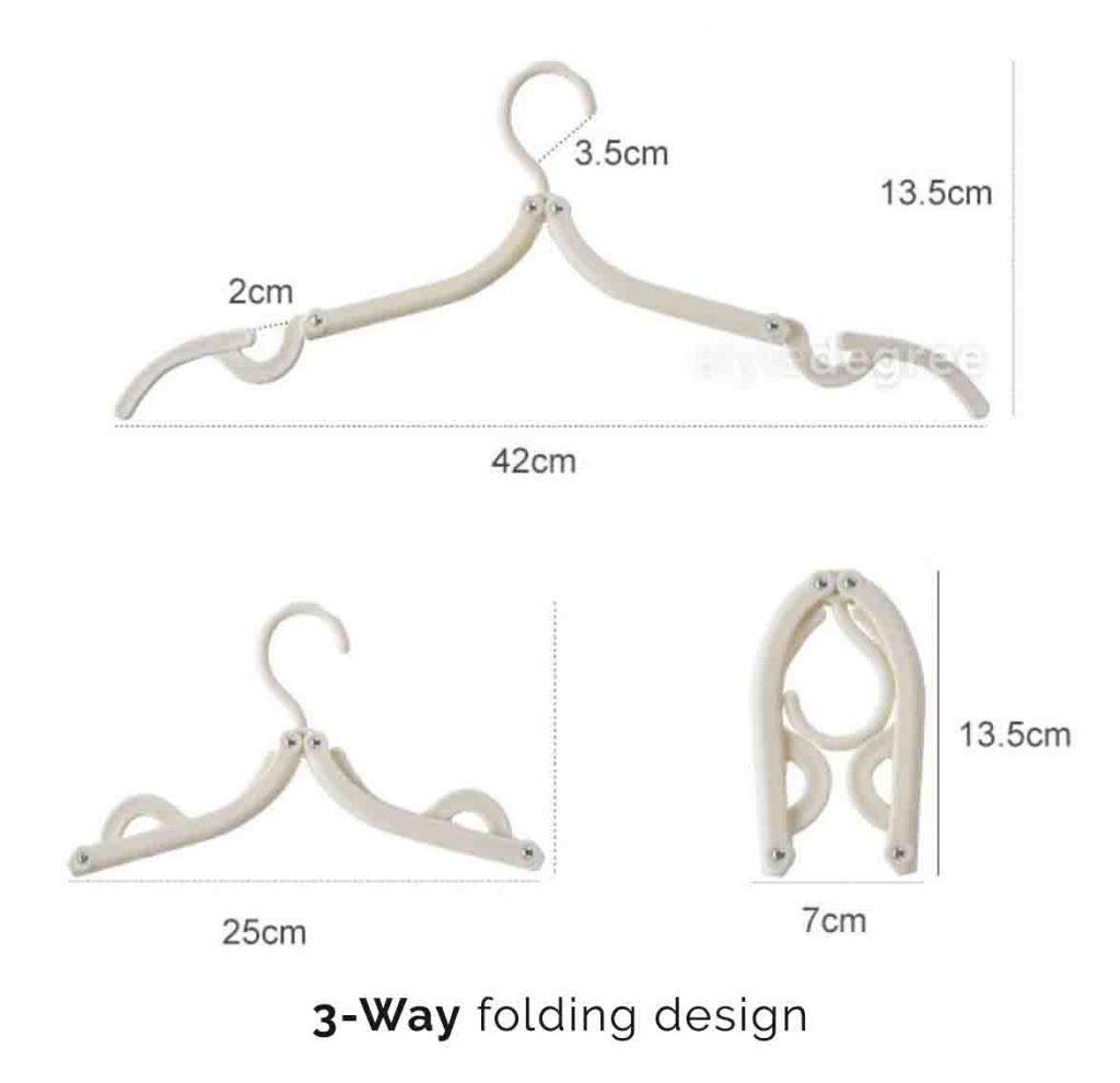 Foldable Travel Clothes Hangers (3pc Set) Travel Hanger Style Degree
