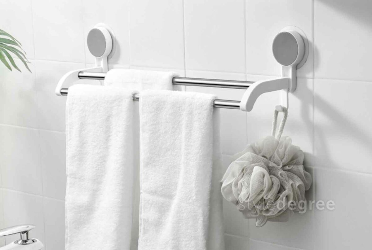 Minimalist 2-Bar Bathroom Towel Rail Holder Hanger Toilet Style Degree Sg Singapore