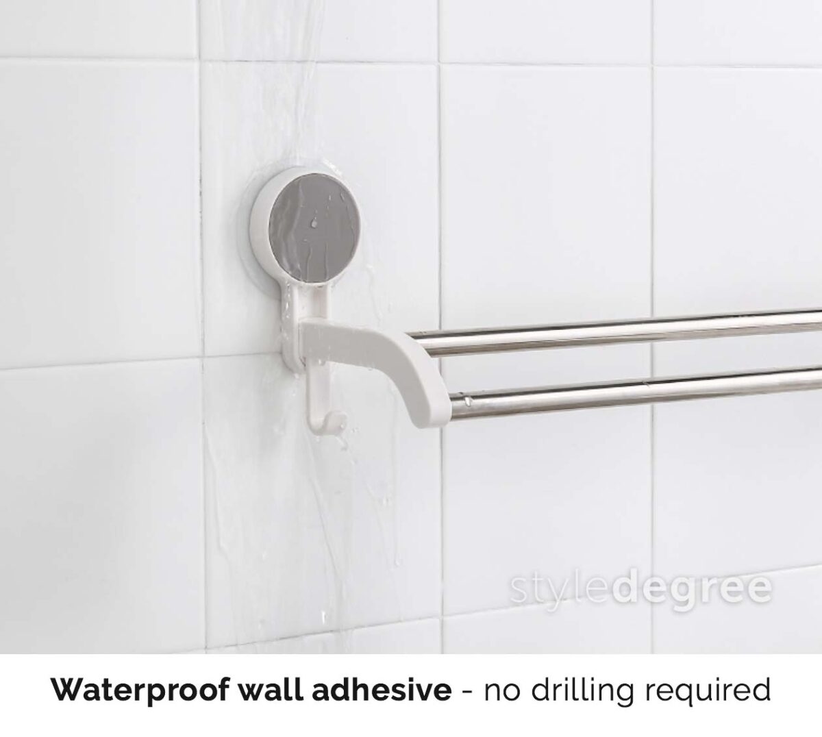Minimalist 2-Bar Bathroom Towel Rail Holder Hanger Toilet Style Degree Sg Singapore
