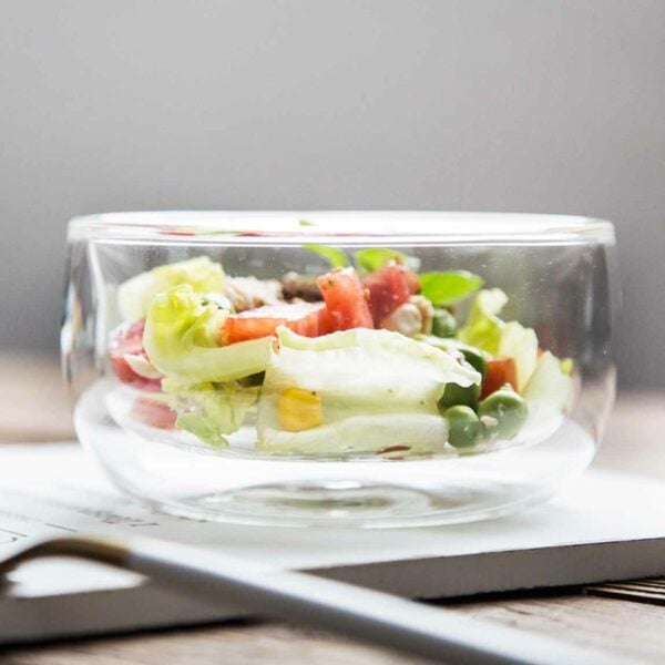 Double Wall Glass Bowl Dining Yoghurt Ice Cream Dessert Fruit Bowl Style Degree Sg Singapore