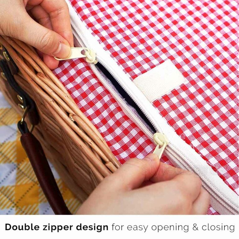 Retro Rattan Picnic Basket Set Picnic Mat Style Degree Singapore