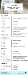 Infographic for Laundry Care, Laundry Care Symbols, Laundry Care guide, Style Degree, SG, Singapore, StyleMag