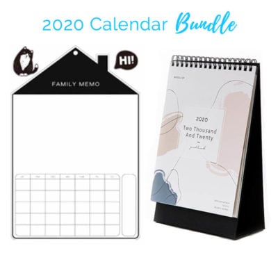 2020 Calendar Bundle Set Planner Fridge Magnetic Whiteboard