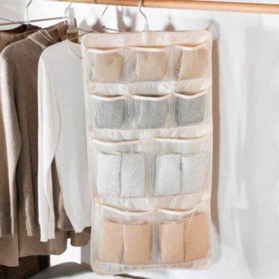 Pockets 2-Sided Wardrobe Hanging Organizer Closet Hangers Tie Belt Undergarment Towel Socks Hanger Style Degree Sg Singapore
