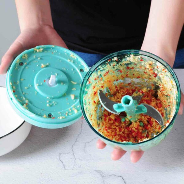 Magic Hand Pull Chopper & Blender Crank Chop Food Processor Mincer Style Degree Sg Singapore