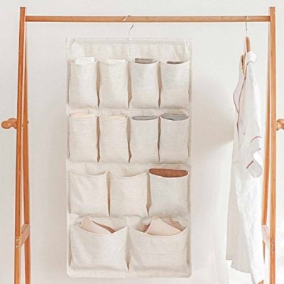 Pockets 2-Sided Wardrobe Hanging Organizer Closet Undergarment Tie Belt Socks Holder Style Degree Sg Singapore