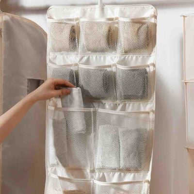 Pockets 2-Sided Wardrobe Hanging Organizer Closet Hangers Tie Belt Undergarment Towel Socks Hanger Style Degree Sg Singapore