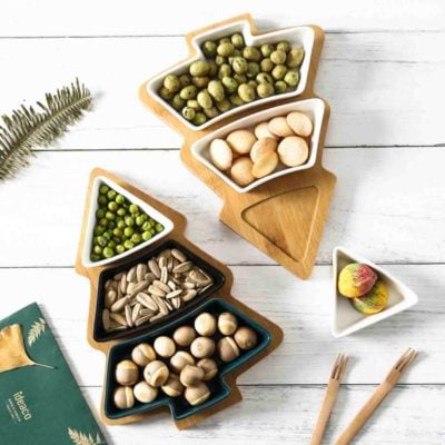 Pine Tree Snack & Fruit Plate Platter Dinnerware Style Degree Sg Singapore