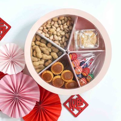 Reunion Airtight Snacks Container Chinese New Year Goodies Platter Plate Organizer Style Degree Sg Singapore