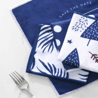 Wintery Microfiber Cleaning Cloth (4pc set) Kitchen Dining Table Cloth Style Degree Sg Singapore