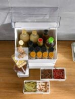 Capsule Dustproof Condiments Kitchen Organizer. Condiment organizer, kitchen condiments rack, singapore, sg, style degree