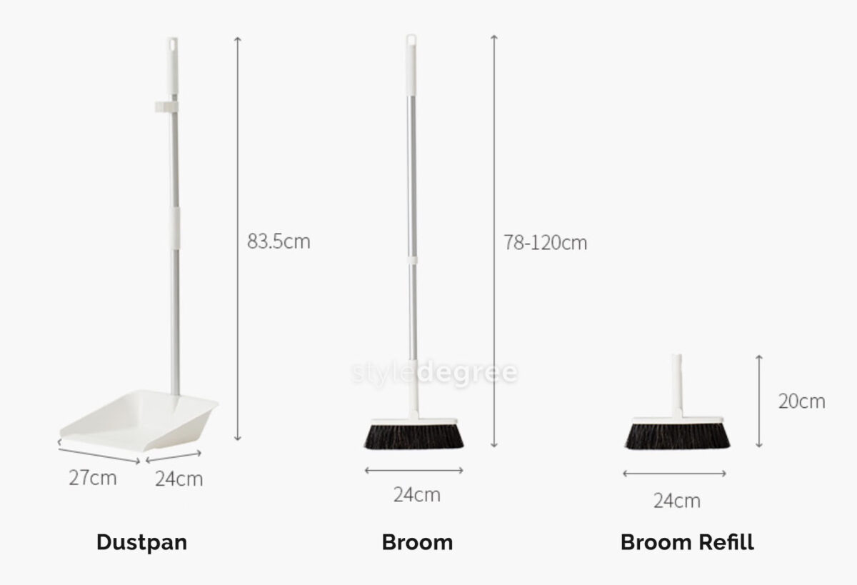 Pristine 180° Rotatable & Extendable Broom Dustpan Sweep Floor Cleaning Accessories Style Degree Sg Singapore