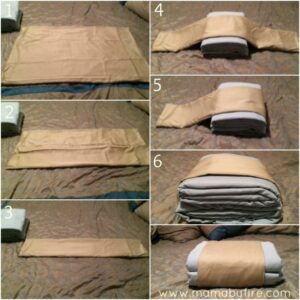 How to fold sheets for linen closet, how to fold sheets into a bundle, how to fold sheets to save space, Style Degree, Singapore, SG, StyleMag.