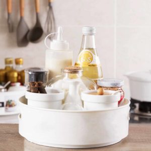 Tall Lazy Susan Turntable (With Handles) Condiment Holder Fridge Organizer Style Degree Sg Singapore