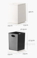 Futura Square Dustbin Trash Bin Living Room Kitchen Style Degree Sg Singapore