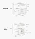 Sliding Under Sink & Countertop Storage Organizer Kitchen Rack Organiser Box Style Degree Sg