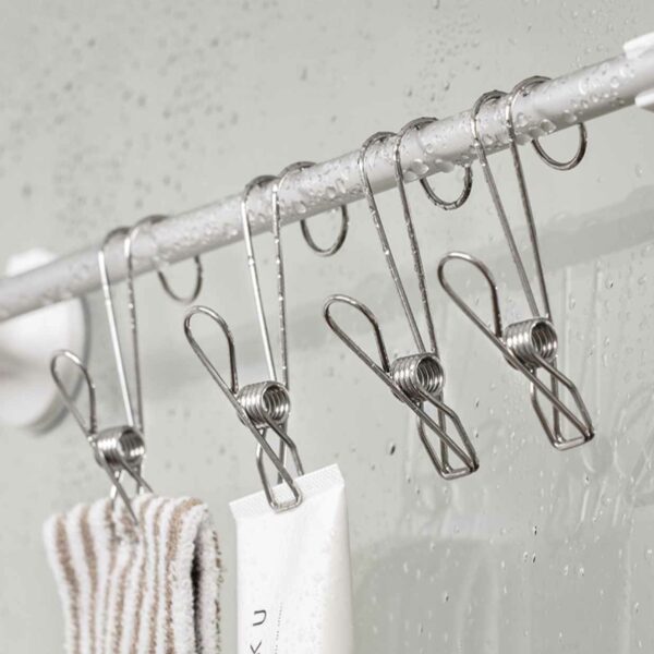 Stainless Steel Hanging Clips (4pc Set) Kitchen Wall Holder Bar Fridge Bathroom Style Degree Sg Singapore