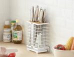 Scandinavian Retro Knife Holder Rack Organizer Kitchen Basin Dry Style Degree Sg Singapore