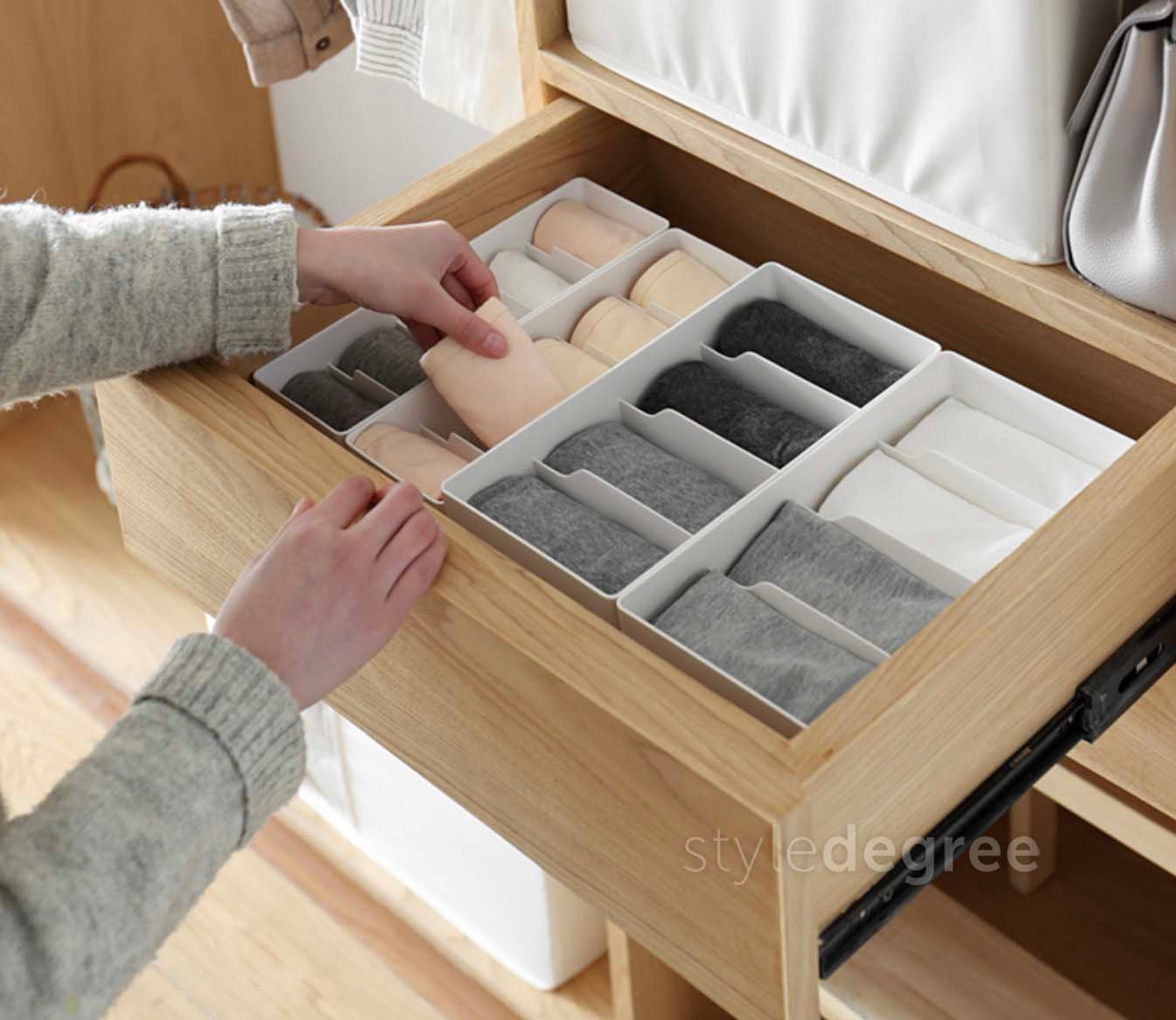 Drawer Type Underwea Storage Box Underwear Organizer Wardrobe Organizer  Storage Drawer for Clothes Wardrobe Clothing Storage Bin