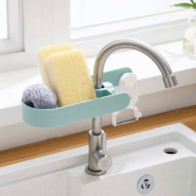 Pastel Tap & Faucet Sponge Holder Towel Hanging Organizer Style Degree Sg Singapore