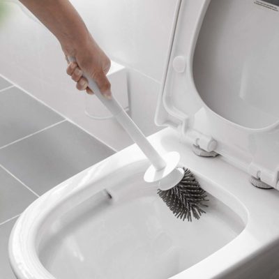 Minimalist Toilet Bowl Scrub (With Wall Holder) Bathroom Cleaning Accessories Sponge Scrubber Style Degree Sg Singapore