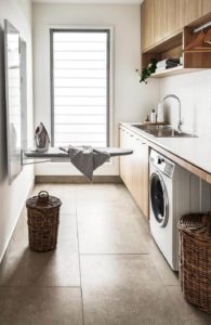 laundry area ironing board pull out carpentry, service yard ideas singapore, laundry room ideas, hdb service yard singapore, style degree, sg