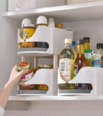 Slim Lazy Susan Turntable Kitchen Fridge Pantry Cabinet Storage Organizer Style Degree Sg Singapore