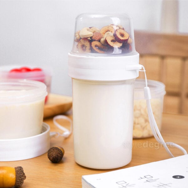 Double-Sided Portable Food & Snacks Container Lunch Box Holder Baby Food Storage Box Style Degree Sg Singapore