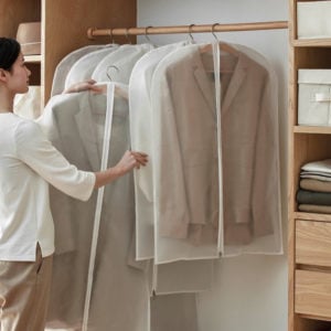 Anti-dust Hanging Clothes Cover (Slim) Closet Wardrobe Protector Hanger Style Degree Sg Singapore