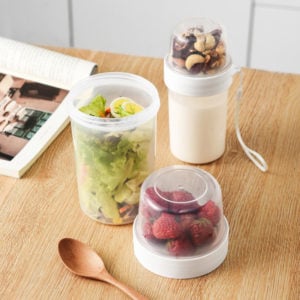 Double-Sided Portable Food & Snacks Container Lunch Box Holder Baby Food Storage Box Style Degree Sg Singapore