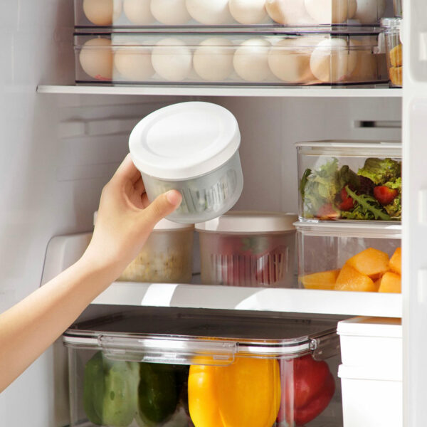 Garnish Round Food Container (With Drainer)