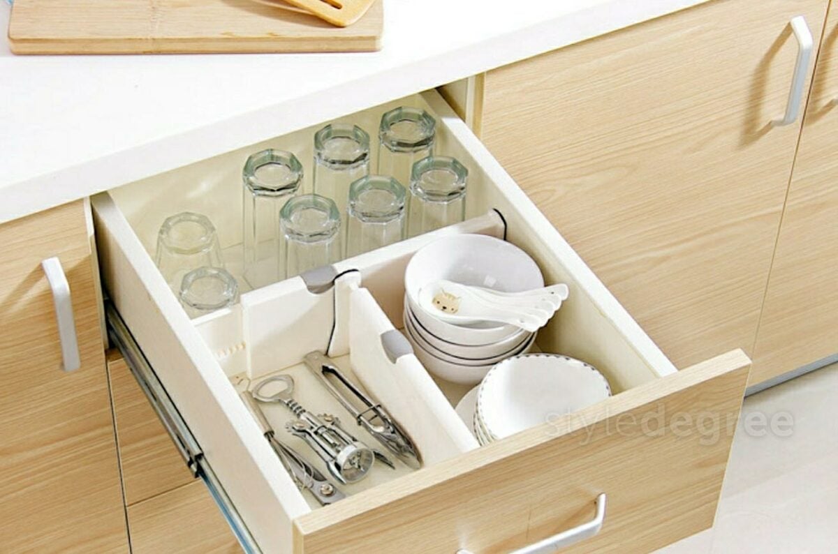 adjustable drawer divider, closet divider, kitchen cabinet divider organizer organiser, drawer divider, Style Degree, Singapore, SG