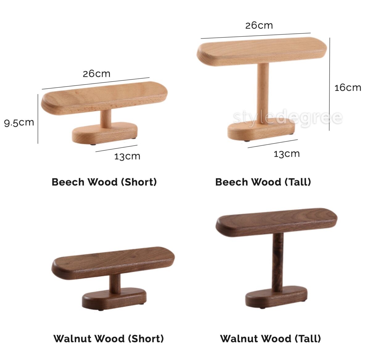 Woody Watch & Accessories Stand Desk Vanity Table Storage Organizer Dressing Table Holder Style Degree Sg Singapore