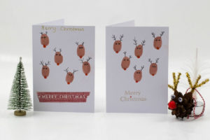 Reindeer fingerprint Christmas card, Christmas card ideas for kids, handmade Christmas cards, unique Christmas craft ideas for kids, Style Degree, Singapore, SG, StyleMag.