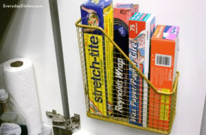 Upcycle magazine organizer, reuse old office organizers, cabinet storage, back of door storage ideas, space-saving ideas, small HDB ideas, Style Degree, Singapore, SG, StyleMag.