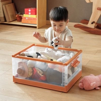Kids Collapsible Storage Box (With Wheels) Children Toys Baby Book Clothes Lego Storage Solution Style Degree Sg Singapore