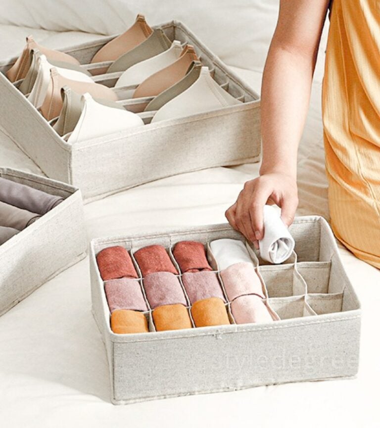 Canvas Lingerie & Undergarment Closet Organizer Socks Underwear Wardrobe Storage Solution Organization Style Degree Sg Singapore