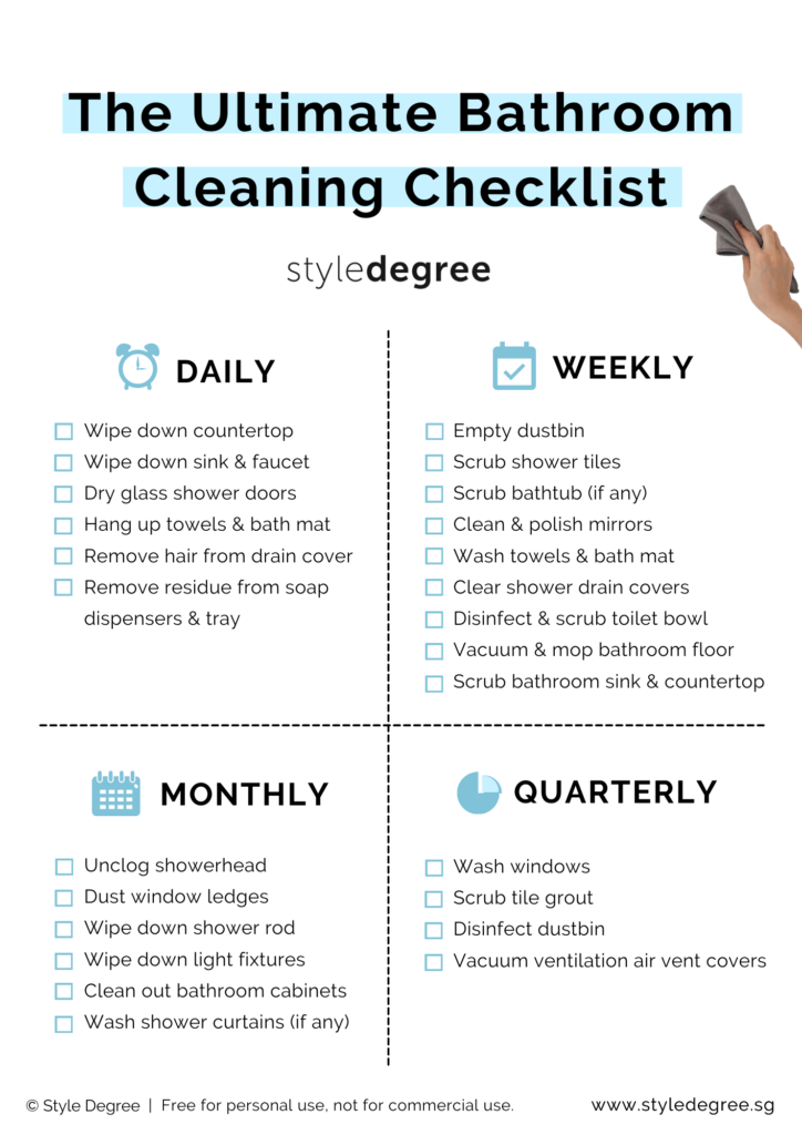 How to Clean Your Bathroom - A Bathroom Cleaning Checklist