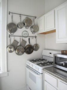 Hang pots and pans in small kitchen, pots and pans cabinet storage ideas, diy pots and pans storage ideas, how to hang pots and pans in small apartments, Style Degree, Singapore, SG, StyleMag.