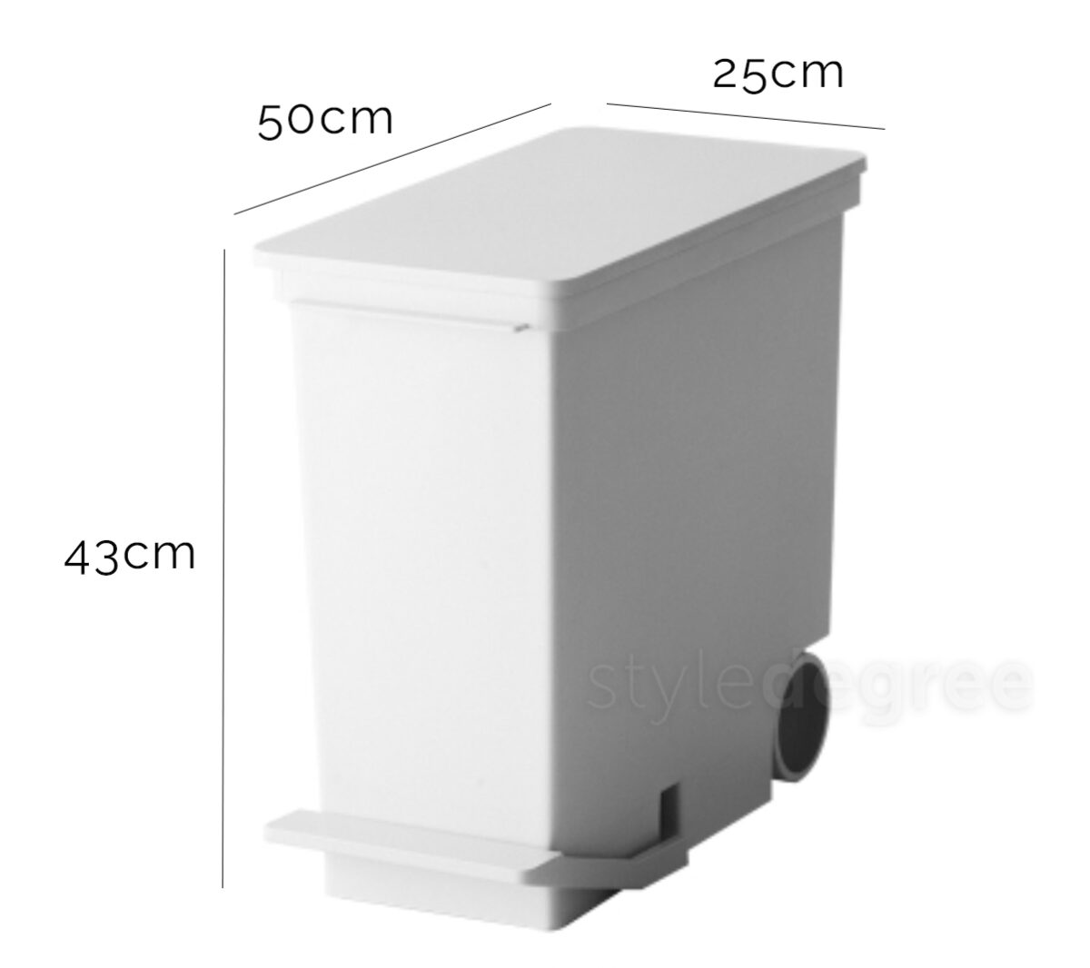 Slim Rollable Step Pedal Dustbin Kitchen Bathroom Recycling Separate Style Degree Sg Singapore