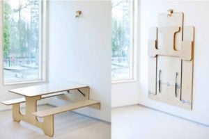 Pull-down dining table, murphy dining table, space-saving furniture for small homes, space-saving ideas, foldable furniture for small spaces, smart storage solutions, Style Degree, Singapore, SG, StyleMag.