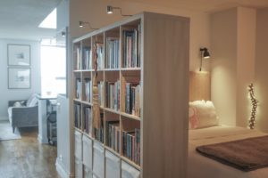 Use bookshelves as room dividers, room divider ideas, interior design trends 2021, closed floor plans trend, 2021 home trends, Style Degree, Singapore, SG, StyleMag.