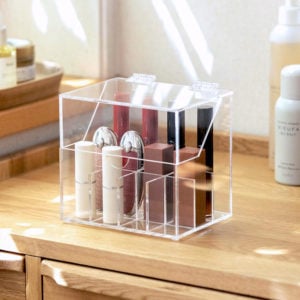 Acrylic Anti-Dust Lipstick Organizer Box, Clear Transparent Makeup Organizer Box, Cosmetic Storage Box, Vanity Organizers, Style Degree, Singapore, Sg
