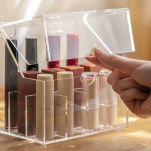Acrylic Anti-Dust Lipstick Organizer Box, Clear Transparent Makeup Organizer Box, Cosmetic Storage Box, Vanity Organizers, Style Degree, Singapore, Sg