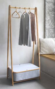 Gaia Foldable Clothes Rack With Storage Box Open Wardrobe Closet Style Degree Sg Singapore